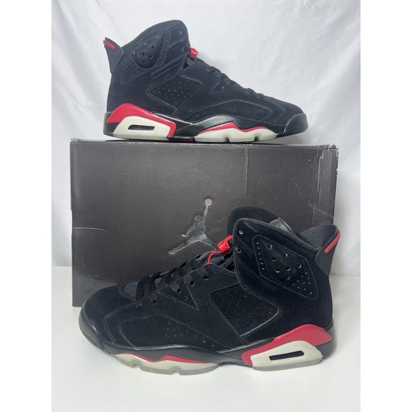 Size 10, Air Jordan 6 Retro VI - Black/Varsity Red (2010)   384664 061 Clean - Picture 1 of 16